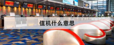 ​值机什么意思（值机是干啥的）