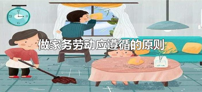 做家务劳动应遵循的原则
