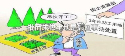​批而未供土地是怎回事（什么是批而未供土地）