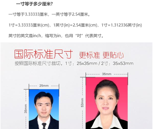 2寸电子证件照尺寸标准