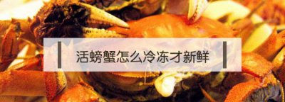 ​螃蟹怎么冻才能保鲜，新鲜螃蟹放冰箱里怎么才能保鲜存活？
