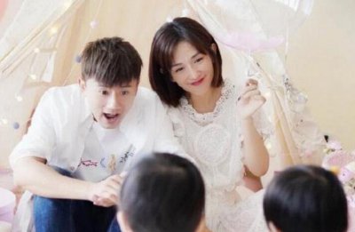 ​谢娜张杰一家四口图片，一家四口照片常睹曝光力破分手流言