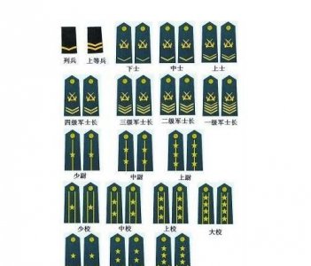 ​军衔等第肩章陈设图片，各军衔所控制职务详解