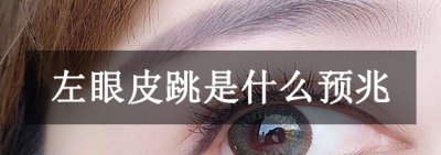 ​左眼皮跳是什么征候?平常的眼睑抖动_风水上预见财产