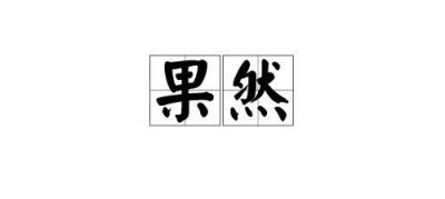 ​果然的近义词是什么呢