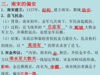 ​南宋历史简介（南宋的资料）