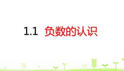 ​负数的认识PPT(负数的认识教学目标)