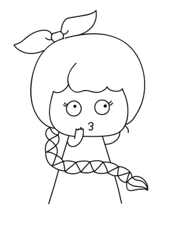 如何画好麻花辫(十分钟教你画麻花辫女孩)(2)