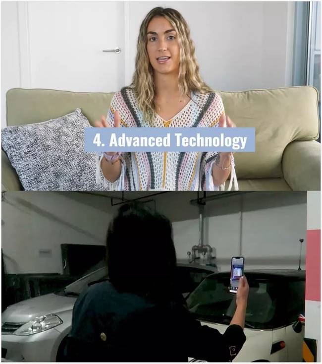 ▲Poppy的伙伴用手机付出停车资。（视频截图）