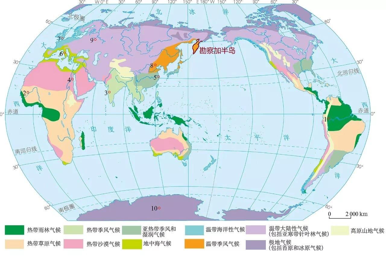 勘察加半岛地理位置(勘察加半岛气候特征)