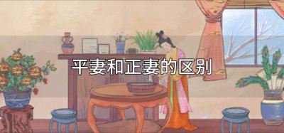 ​平妻和正妻由什么区别