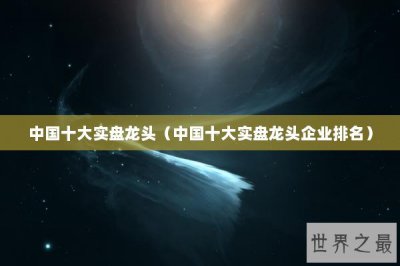 ​中国十大实盘龙头（中国十大实盘龙头企业排名）