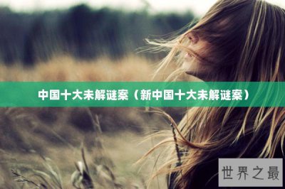 ​中国十大未解谜案（新中国十大未解谜案）