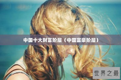 ​中国十大财富阶层（中国富豪阶层）