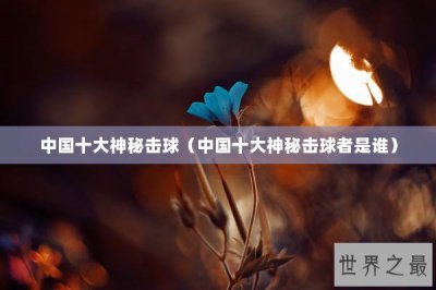 ​中国十大神秘击球（中国十大神秘击球者是谁）