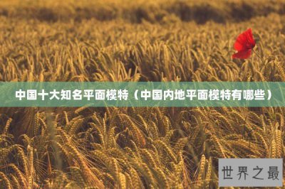 ​中国十大知名平面模特（中国内地平面模特有哪些）