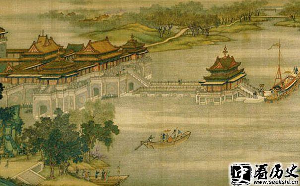 王安石桂枝香金陵怀古古诗配画