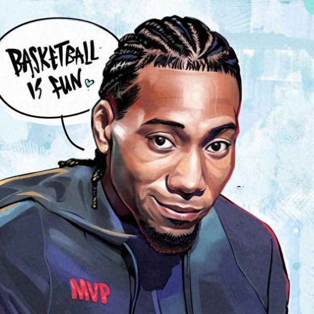 组图：国外网友制作的一组NBA球星炫酷漫画头像，你喜欢吗？