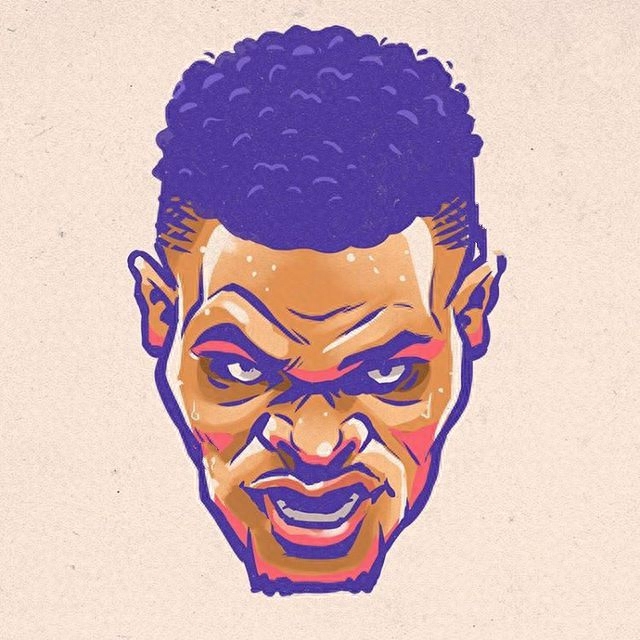 组图：国外网友制作的一组NBA球星炫酷漫画头像，你喜欢吗？