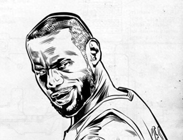 组图：国外网友制作的一组NBA球星炫酷漫画头像，你喜欢吗？