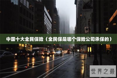 ​中国十大全民保险（全民保是哪个保险公司承保的）