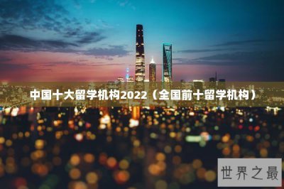 ​中国十大留学机构2022（全国前十留学机构）