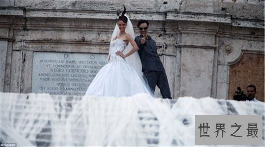 世界最长婚纱,4100米的婚纱你敢想象么