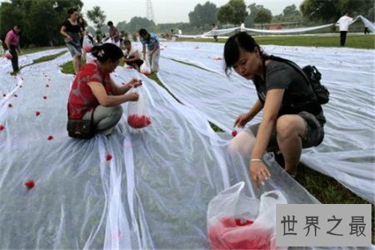 世界最长婚纱,4100米的婚纱你敢想象么