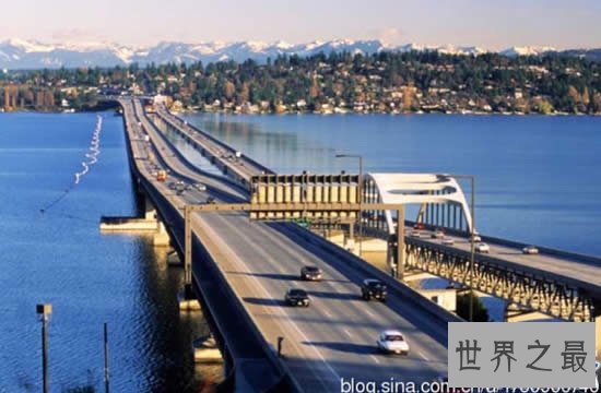 世界上最长的浮桥，华盛顿湖大桥(2350米)