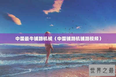 ​中国最牛铺路机械（中国铺路机铺路视频）