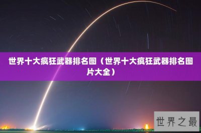 ​世界十大疯狂武器排名图（世界十大疯狂武器排名图片大全）