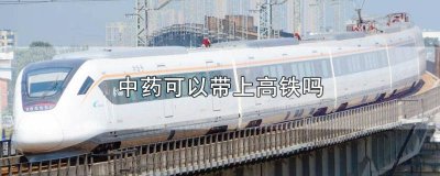 ​高铁可以带中药吗? 高铁能带中药吗