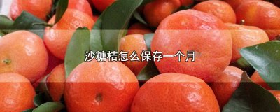 ​沙糖桔能保存多长时间 沙糖桔保存一年