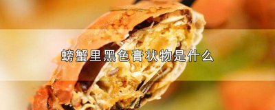 ​螃蟹里黑色的膏 螃蟹里的膏是黑色的