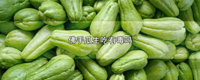 ​佛手瓜吃了会中毒吗 佛手瓜吃了有什么危害
