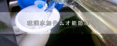 ​玻璃水添加什么防冻 玻璃水用加防冻的吗