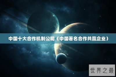 ​中国十大合作机制公司（中国著名合作共赢企业）
