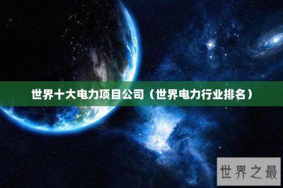 ​世界十大电力项目公司（世界电力行业排名）