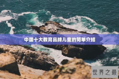 ​中国十大教育品牌儿童的简单介绍