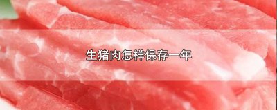 ​猪肉咋保存不坏 如何保存猪肉一年以上