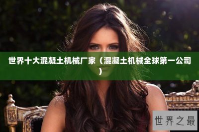 ​世界十大混凝土机械厂家（混凝土机械全球第一公司）