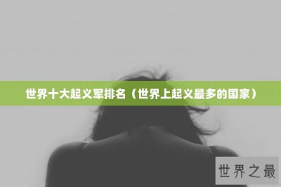 ​世界十大起义军排名（世界上起义最多的国家）