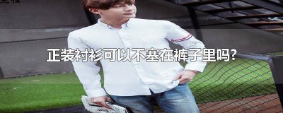 ​休闲衬衫可以塞到裤子里吗 女的穿正装,衬衫要塞裤子里吗