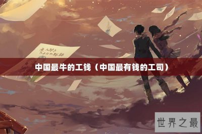 ​中国最牛的工钱（中国最有钱的工司）