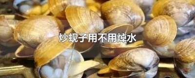 ​蚬子用不用焯一下 炒蚬子用先煮一下吗