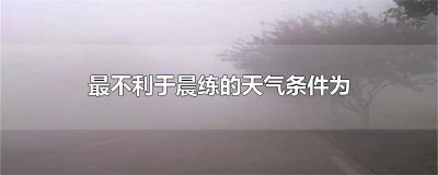 ​最不利于晨练的条件是 从环境角度来看,不宜晨练的原因是