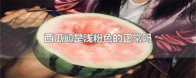 ​西瓜瓤是粉色的正常吗 黄瓤西瓜好还是红瓤西瓜好