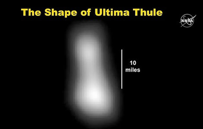新视野号拍摄的小行星“终极远境”(Ultima Thule) 形状如同雪人