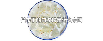 ​布丁是用白凉粉做的吗 用白凉粉做的布丁