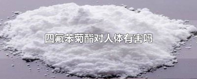 ​四氟苯菊酯毒性 联苯菊酯对人体有害吗